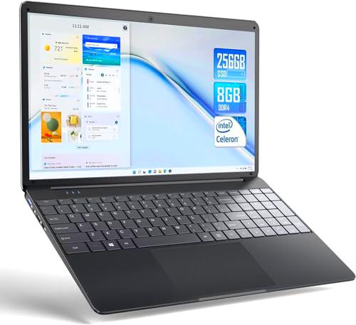 Menghu - Ordenador portátil de 15,6 pulgadas, 8 GB RAM 256 GB SSD Windows 11 Notebook