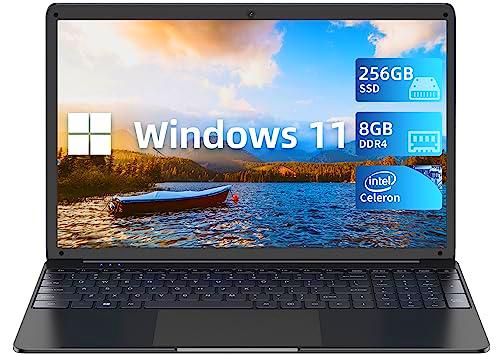 SGIN 15,6 pulgadas ordenador portátil, 8 GB RAM 256 GB SSD Notebook