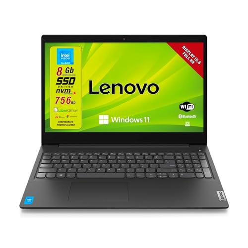 Notebook Lenovo SSD Cpu Intel Core I3 di 8 Gen, Display Full Hd Led da 15,6" Ram 8Gb DDR4