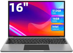 Jumper ordenador portátil, 16 pulgadas FHD PC portátil