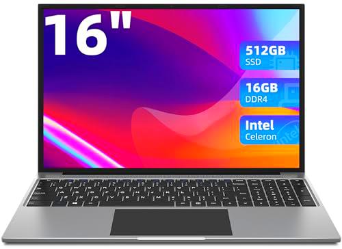 Jumper ordenador portátil, 16 pulgadas FHD PC portátil