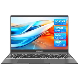 TECLAST F16plus 15,6" Ordenador Portatiles 12GB RAM 512GB SSD Celeron N4120,hasta 2.6 GHz,PC Portátil con WiFi de Doble Banda,1920x1080,5000mAh,BT4.2,Soporta Memoria extendida,Teclado retroiluminado