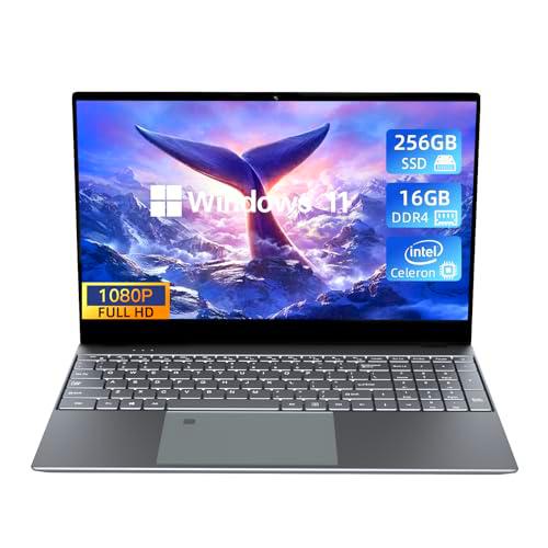 Waxuor PC Portátil 15,6 Pulgadas Windows 11 Ordenador Portátil,16GB RAM 256GB SSD