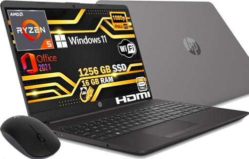 HP Notebook 2024 Ryzen 5 5500U 6 Core 4 Ghz SSHD 1256 Gb Pantalla IPS Full HD 15.6&quot; DDR4 16 Gb