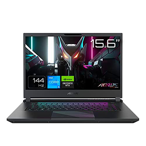 Gigabyte AORUS 15 (9KF-E3DE383SH) - Ordenador portátil para Videojuegos | 15,6" 144Hz FHD IPS Pantalla | Intel Core i5-12500H | 8GB RAM | 512B SSD | GeForce RTX 4060 | Negro