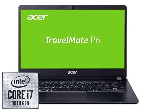 Acer TravelMate P6 TMP614-51T-G2-72ZU Negro Portátil 35,6 cm (14") 1920 x 1080 Pixeles Pantalla táctil Intel® Core i7 de 10ma Generación 16 GB DDR4-SDRAM 512 GB SSD Wi-Fi 6 (802.11ax) Windows