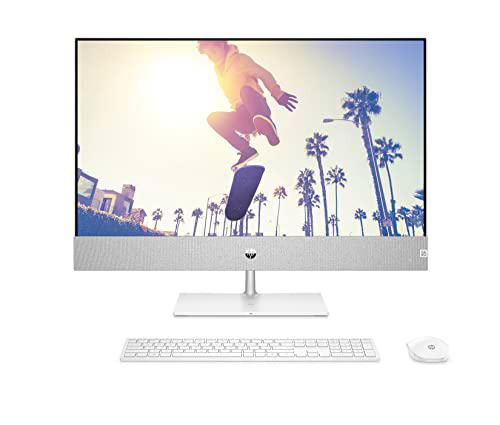 HP Pavilion All in One PC | Pantalla IPS QHD de 27 pulgadas | Intel Core i7-13700T | 16 GB DDR4 RAM | 1 TB SSD | NVIDIA GeForce RTX 3050 | QHD 5MP IR Cámara | Windows 11 Home | Teclado QWERTZ | Blanco