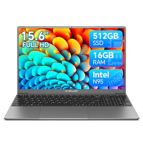TECLAST F16Pro Ordenador Portátil Intel Celeron N95 Computer 15.6" Teclado retroiluminado Procesador 3.4GHz Notebook 16GB LPDDR5+512GB SSD FHD 1920x1080IPS WiFi 6 BT5.0 Type-C x 1 HDMI x 1