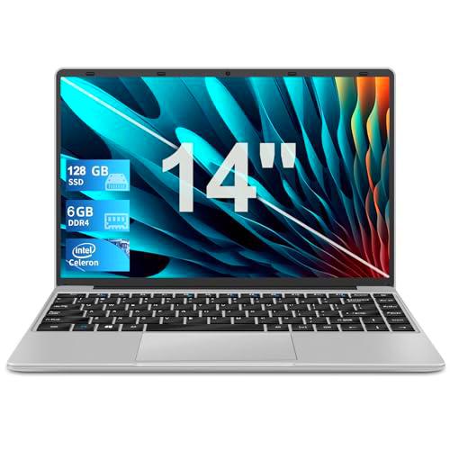 Aocwei - Ordenador portátil (128 GB, ROM, apoyo a la extensión SSD 1 TB 14"