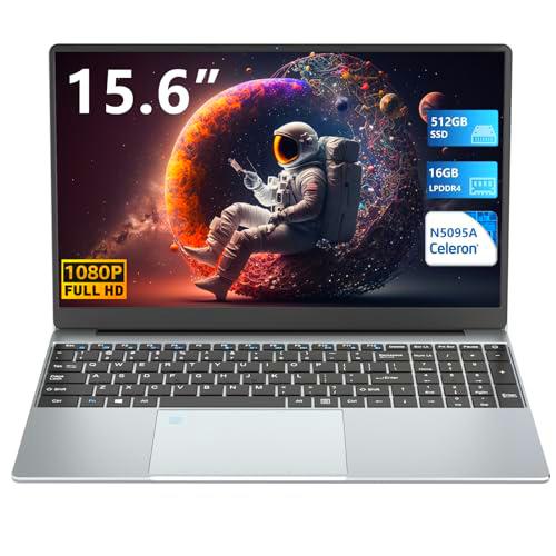 Ordenador Portatil 15.6", Celeron N5095 Processor, 16GB RAM LPDDR4 512GB SSD Portátile