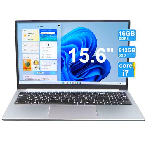 Ordenador Portátil 15.6 Pulgadas, PC Portátil CPU Core i7-1185g7(Up to 4.8GHz)