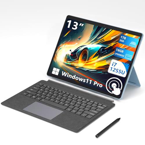 KiiUiUi 13'' Ordenador Portátiles 2 en 1, Windows 11 PC Portatil Core i7-1255U CPU