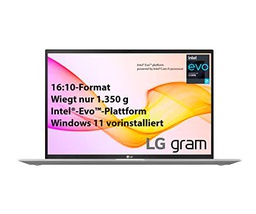 LG gram (2021) 17Z90P-G.AA66G 17"" QHD i5-1135G7 Iris Xe Plus 16GB RAM 512GB SSD W11H (17Z90P-G.AA66G)