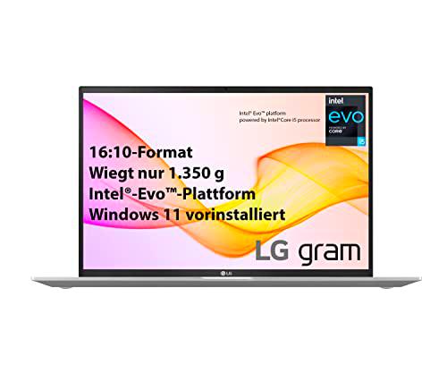 LG gram (2021) 17Z90P-G.AA66G 17"" QHD i5-1135G7 Iris Xe Plus 16GB RAM 512GB SSD W11H (17Z90P-G.AA66G)