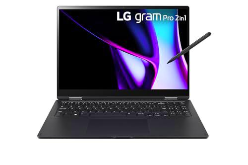 LG gram Pro 2 en 1 16T90SP-K - Ordenador Portátil, Intel Cora Ultra 7