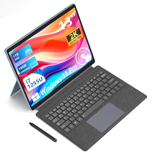 Ordenador portátil 2 en 1 CPU I7-1255U, Ordenador Portátil pantalla táctil convertible