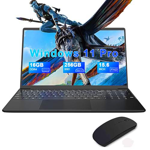 Ordenador Portátil de 15,6" FHD, PC Portatil Win 11 Pro