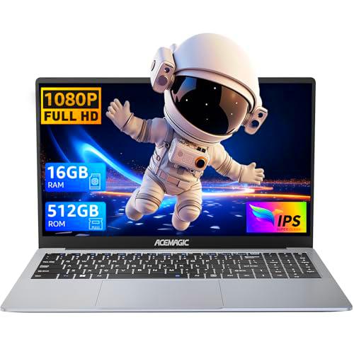 ACEMAGIC Ordenador Portatil 15,6 Pulgadas N95 (hasta 3,4 GHz) Portátil Computadora Portatil 16GB DDR4 512GB SSD Expansión 2TB Laptop