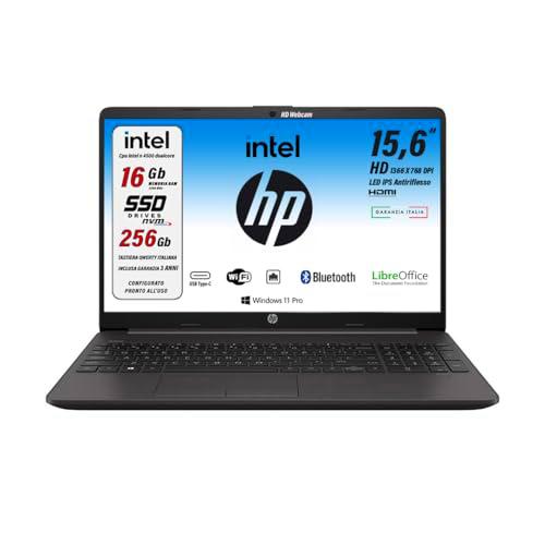 HP 250 G9 Portátil 39,6 cm (15.6") 1366 x 768 Pixeles Intel N4500 16 GB DDR4-SDRAM 256 GB SSD Wi-Fi