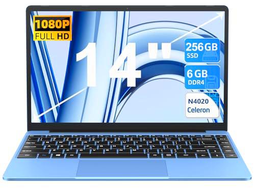 Ordenador Portatil Celeron N4020 Up to 2.8Ghz, Ordenadores Portatiles 14 Pulgadas Win 11 con 5G WiFi 6+256GB SSD Expansión 1TB