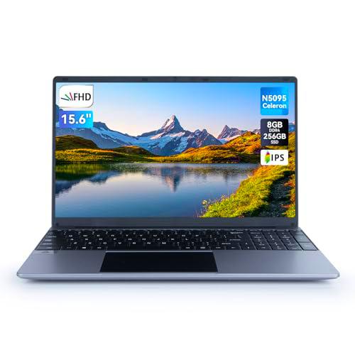 JENBIZZ Ordenador Portátil 15,6 Pulgadas, 8GB DDR4 256GB SSD Laptop