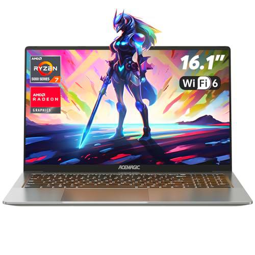 ACEMAGIC Gaming Ordenador Portátil,16.1" FHD AMD Ryzen 7 5700U (baterías i7-1265U)