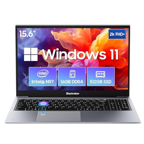Blackview Ordenador Portátil 15,6" FHD+, 16GB DDR4 512GB SSD + TF