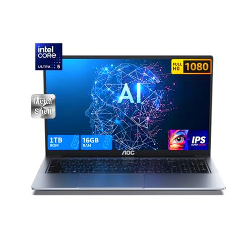 AOC Portatil Gaming con Intel Core Ultra 5 125U, AI Ordenador Portatil con Teclado Iluminado