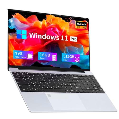 Wexultor PC Portátil 15,6", Ordenador Portátil 16GB DDR4 512GB SSD
