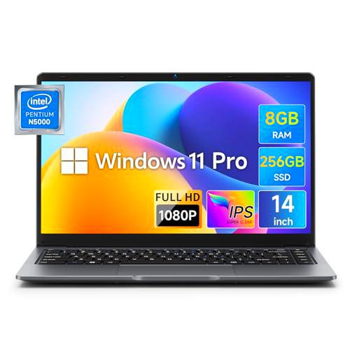 BMAX Ordenador Portátil Win11 Pro Pentium Silver N5000 PC Portátil 14 Pulgadas FHD Pantalla IPS 8GB DDR4 RAM 256GB SSD Laptop