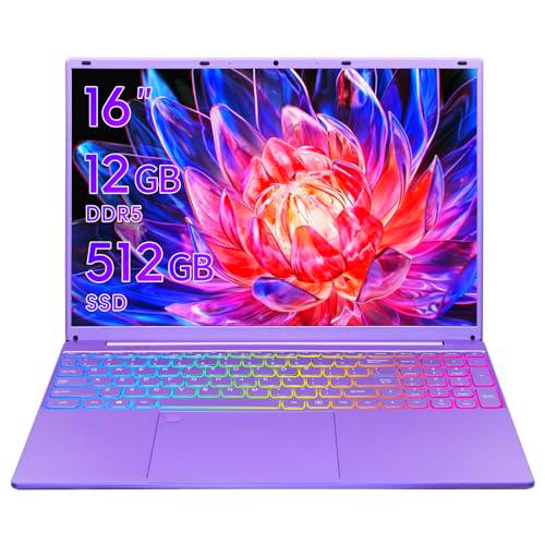 UDKED Ordenador portátil, pantalla IPS FHD de 16 pulgadas