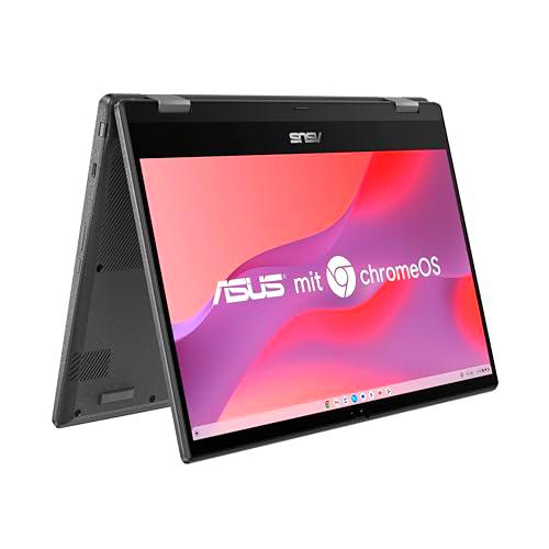 ASUS Chromebook Flip CM1 Laptop | 14" Full HD 16:9 IPS Pantalla táctil | MediaTek Kompanio 510 | 8 GB RAM | 128 GB eMMC | ARM G52 MC2 | ChromeOS | Teclado QWERTZ | Gravity Grey