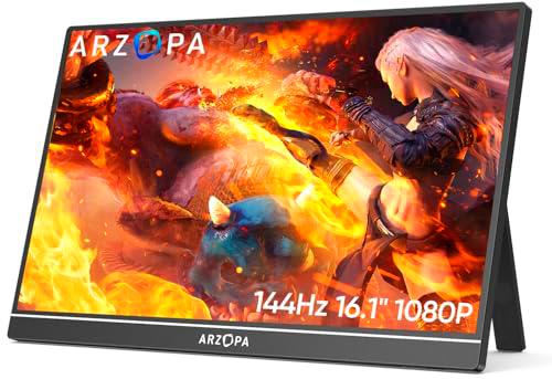 ARZOPA Monitor Portatil, G1 Game 16.1 Pulgadas 144HZ 1920x1080 FHD