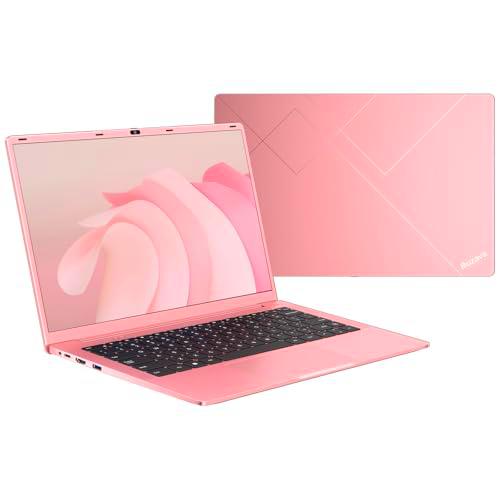 Ruzava Ordenador Portátil 14" Celeron N5095 (hasta 2,9 GHz) Win11 8GB 256GB SSD Expansión 1TB 4núcleos Ventilador 5000mAh WiFi BT4.2 Metal Portatil con FHD Tapa Cámara Mouse Español Película-Oro