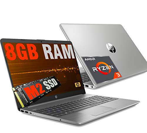 HP 255 G8 Silver Slim Portátil Full HD 15.6" CPU AMD Ryzen 3 3250U hasta 3,5 GHz / RAM 8 GB DDR4 / SSD M2 Nvme 256 GB / Radeon / HDMI RJ-45 Wifi Bluetooth USB Type-C /Windows 10 Pro 64 bits.