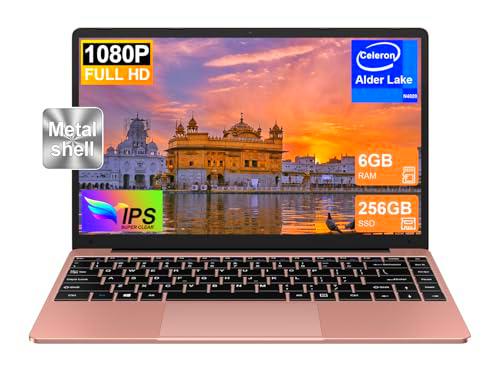 Ordenador Portatil Celeron N4020 Up to 2.8Ghz, Ordenadores Portatiles 14 Pulgadas Win 11 con 5G WiFi 6+256GB SSD Expansión 1TB