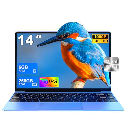 Ordenador Portatil Celeron N4020 Up to 2.8Ghz, Ordenadores Portatiles 14 Pulgadas Win 11 con 5G WiFi 6+256GB SSD Expansión 1TB