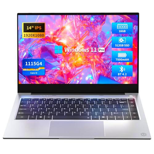 14.1&quot; Ordenador Portátil, Windows 11 PC Portátil Core i3-1115G4 CPU(up to 4.1GHz)