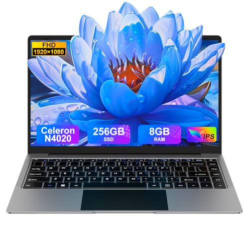Ordenador portátil 14 Pulgadas N4020 hasta 2,8 GHz Portátil 8GB LPDDR4 RAM 256GB SSD Soporte 1TB SSD Expansión portatil 2.4G+5G WiFi BT4.2 USB