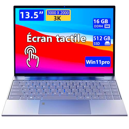 Laptop Touch, Laptop Win11 da 13,5 pollici con Display IPS 3K 3000 * 2000