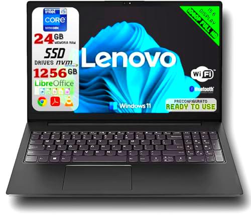 Lenovo PC portátil Notebook, Full HD 15,6", procesador Intel i5 de 13Th Gen