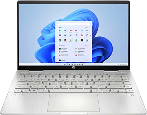 HP Pavilion x360 Ordenador portátil 2 en 1 | Pantalla táctil FDH de 14" | Intel Core i5-1335U | RAM DDR4 16GB | SSD 512GB | Intel Iris Xe | Windows 11 Home | Teclado QWERTZ | Plata natural