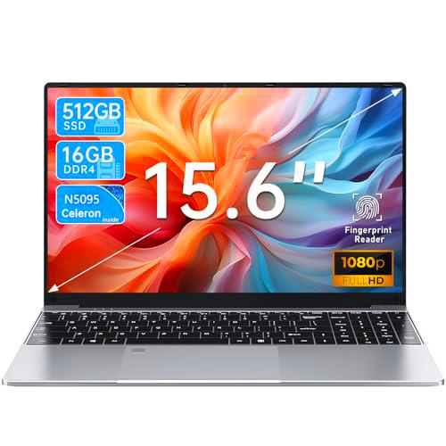 FUNYET Ordenador Portatil, 15.6" Laptop RAM 16GB+SSD 512GB