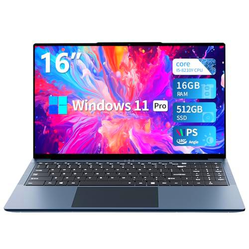 Wexultor Laptop Core I5-8210Y, 16GB RAM 512GB SSD, 15.6 inch/16 Inch (16inch)